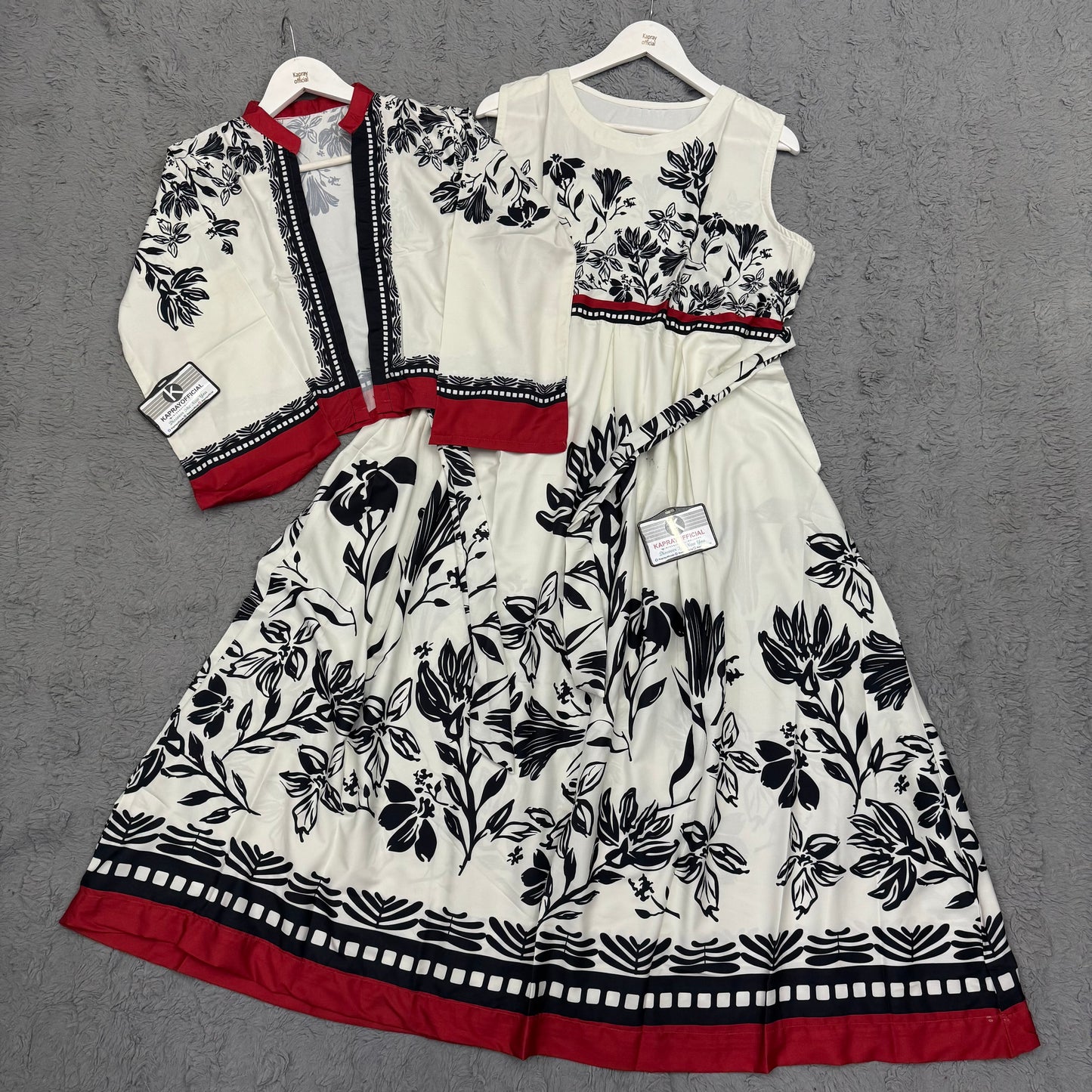 Lulu Print 2Pc Koti Maxi Elegant Crepe Georgette