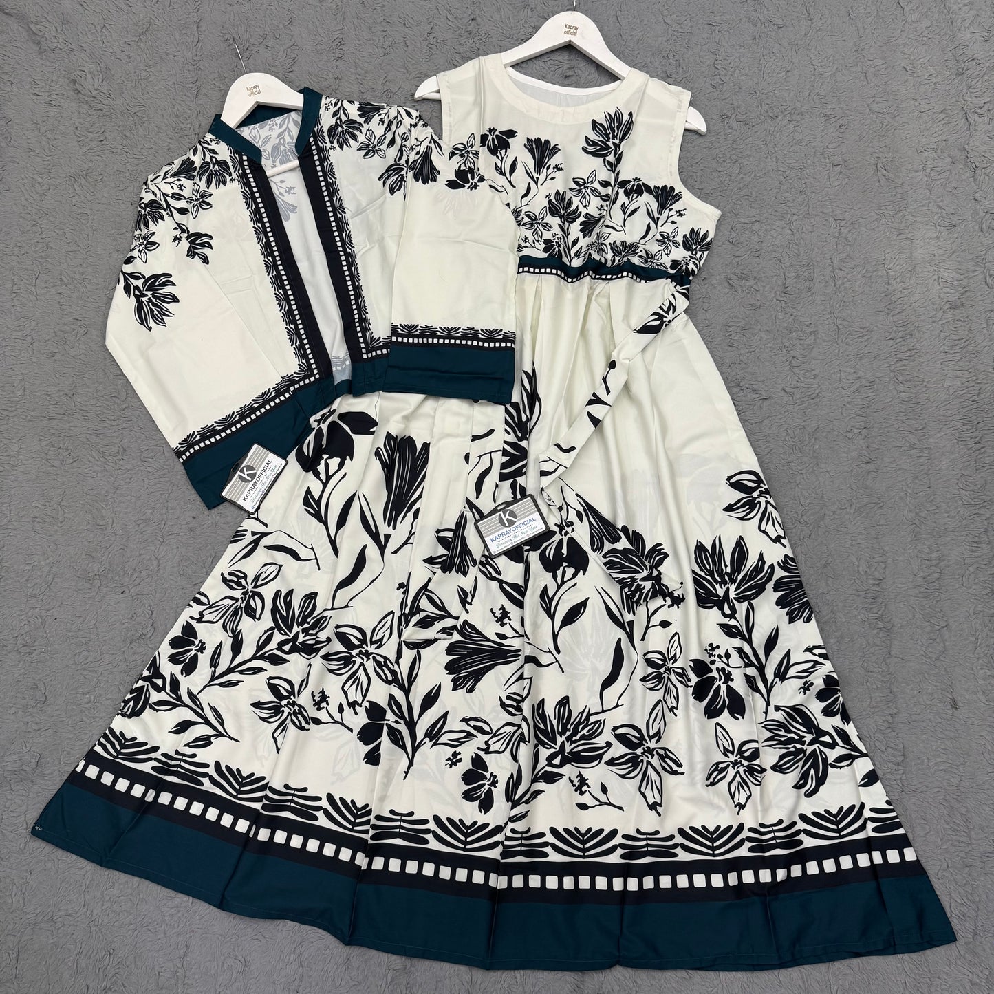 Lulu Print 2Pc Koti Maxi Elegant Crepe Georgette