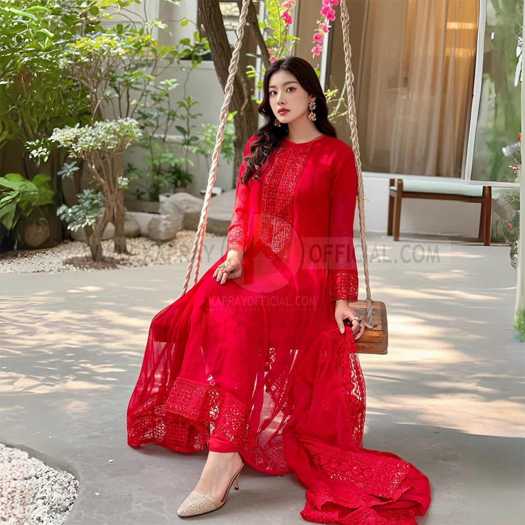 ReadyMade 3 Piece Sequence Embroidered Suit K2