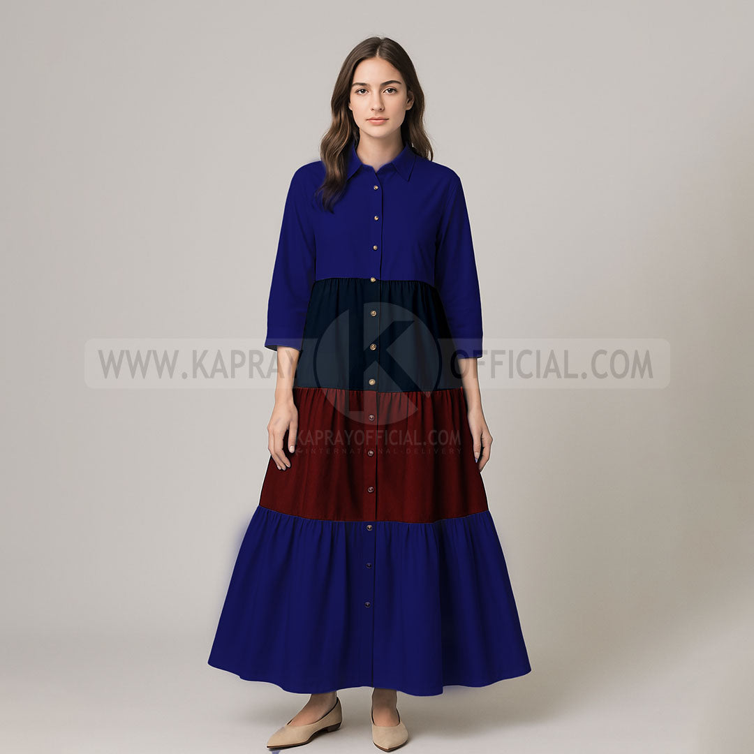 Elegant Multi Color Front Open Abaya FrocK