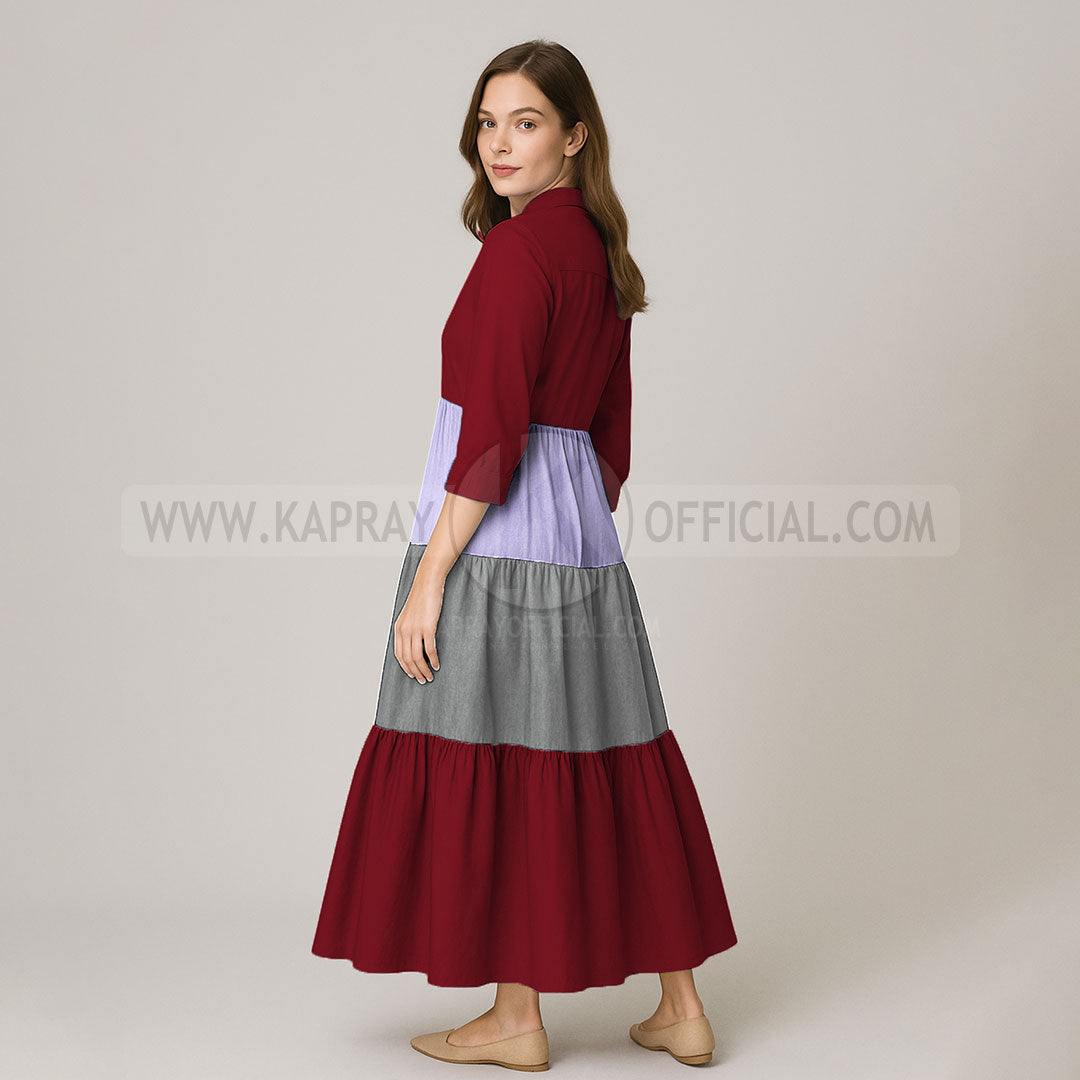 Elegant Multi Color Front Open Abaya FrocK