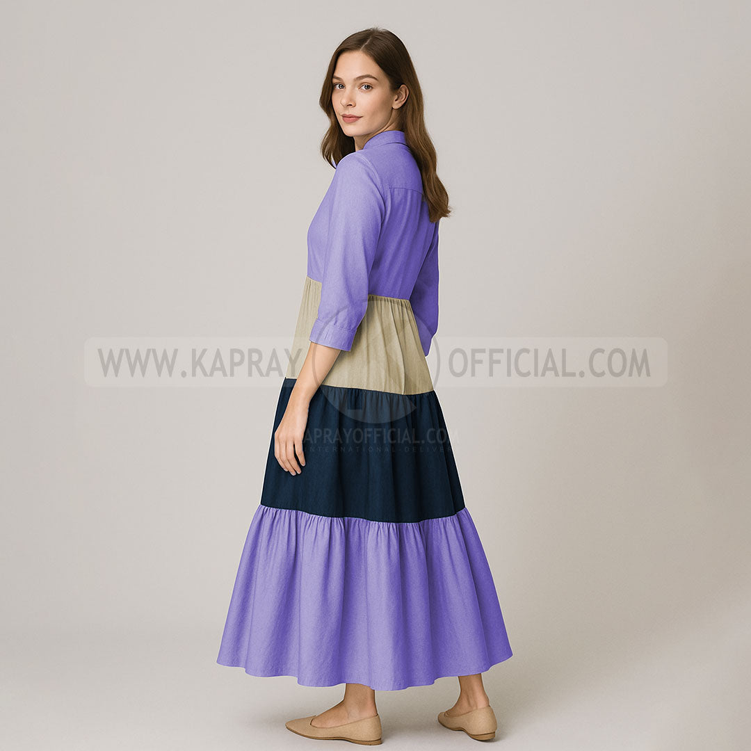 Elegant Multi Color Front Open Abaya FrocK