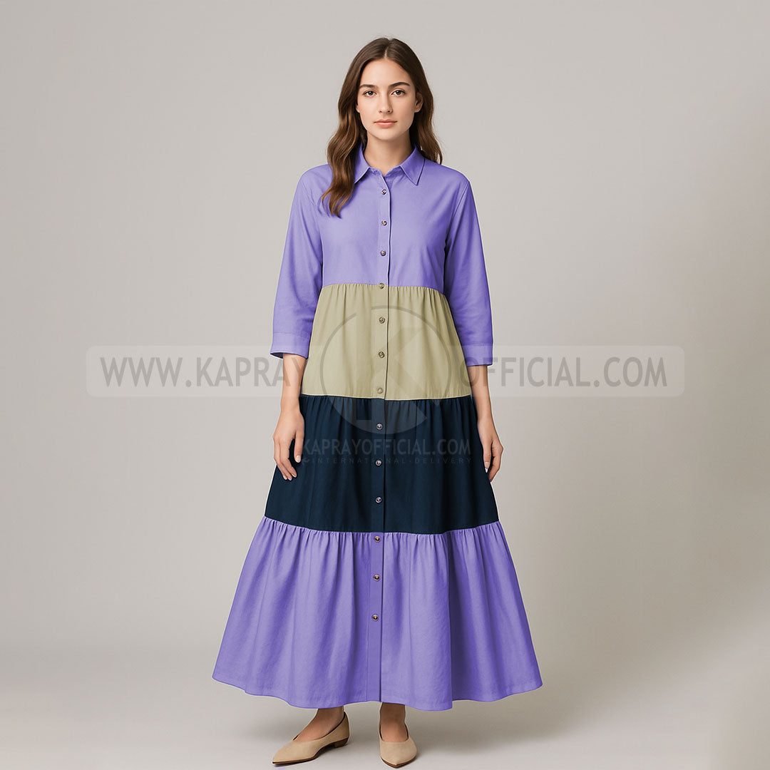 Elegant Multi Color Front Open Abaya FrocK