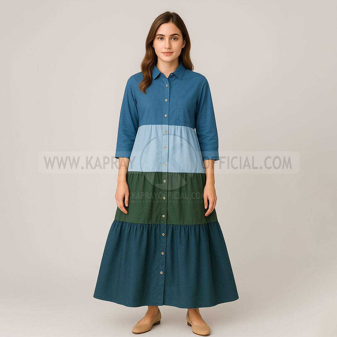Elegant Multi Color Front Open Abaya FrocK