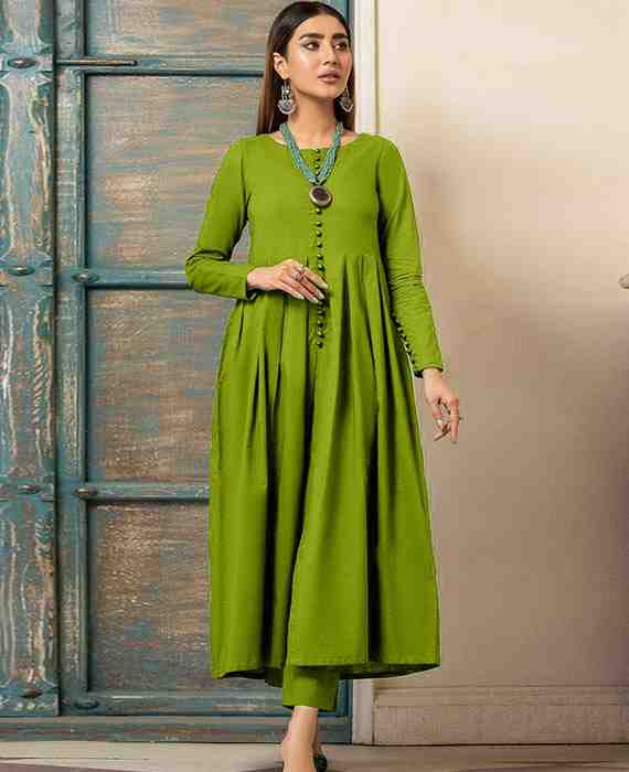 Bamber Front Cut Button Style 2 Piece Maxi