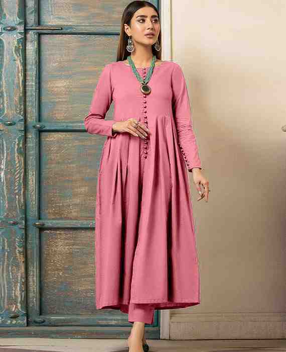 Bamber Front Cut Button Style 2 Piece Maxi