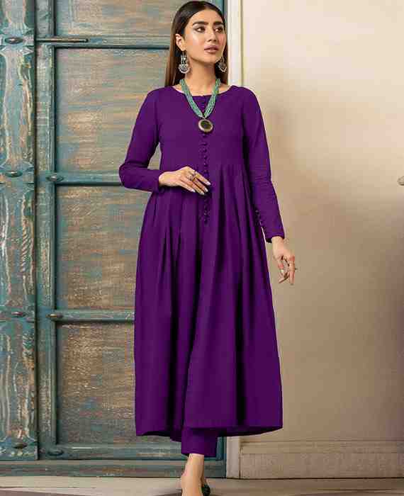 Bamber Front Cut Button Style 2 Piece Maxi