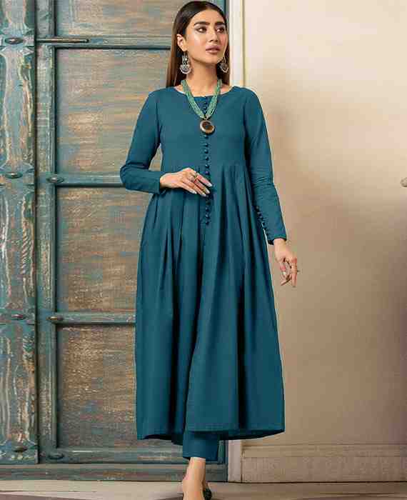 Bamber Front Cut Button Style 2 Piece Maxi