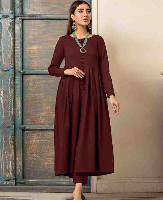 Bamber Front Cut Button Style 2 Piece Maxi