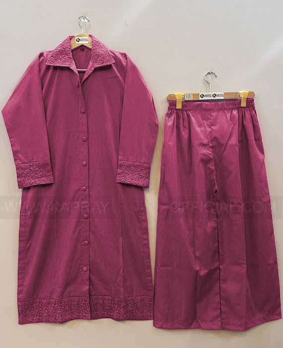 Embroidered Cot'sWool Kurti with Two Side Pockets