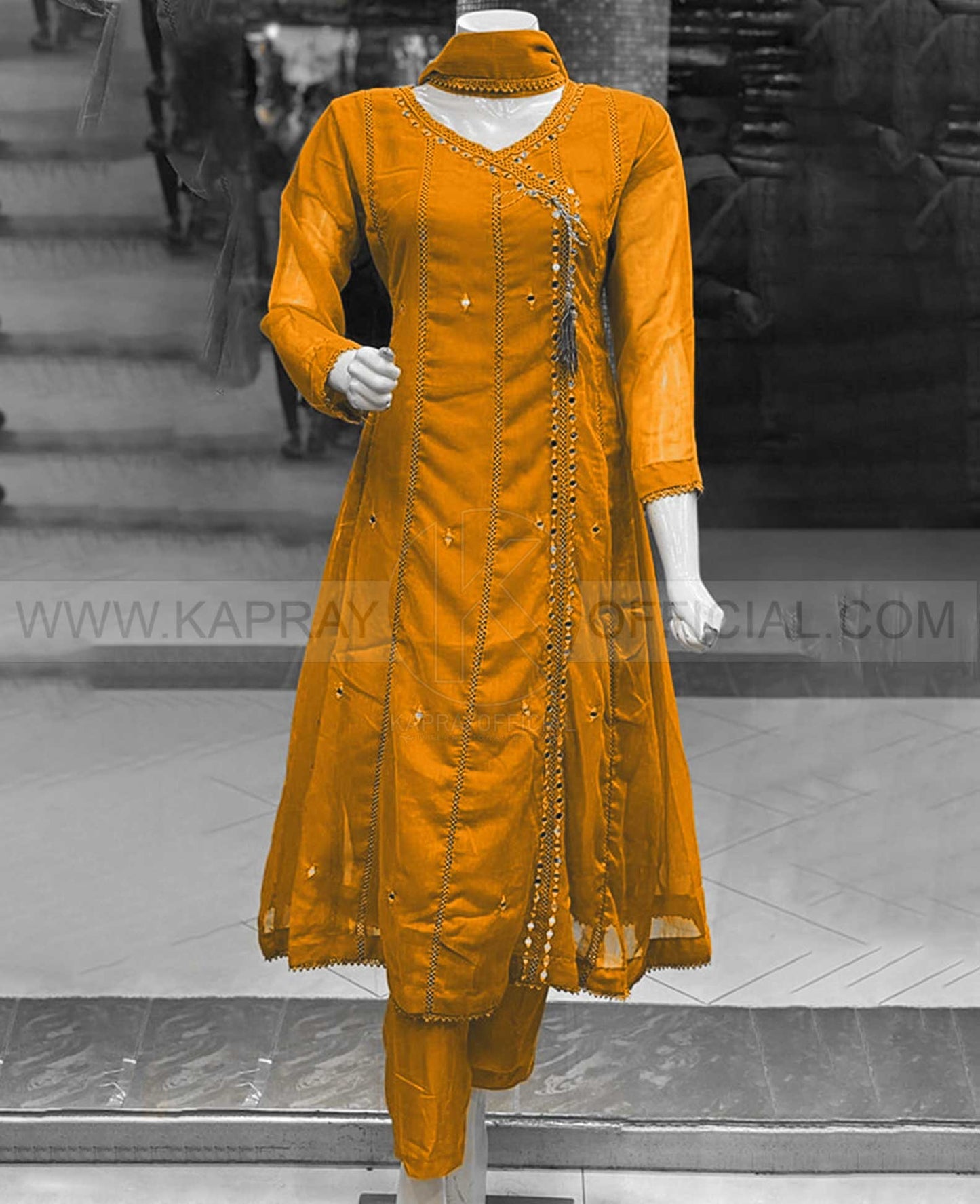 New Angrakha Style 3 Piece Suit