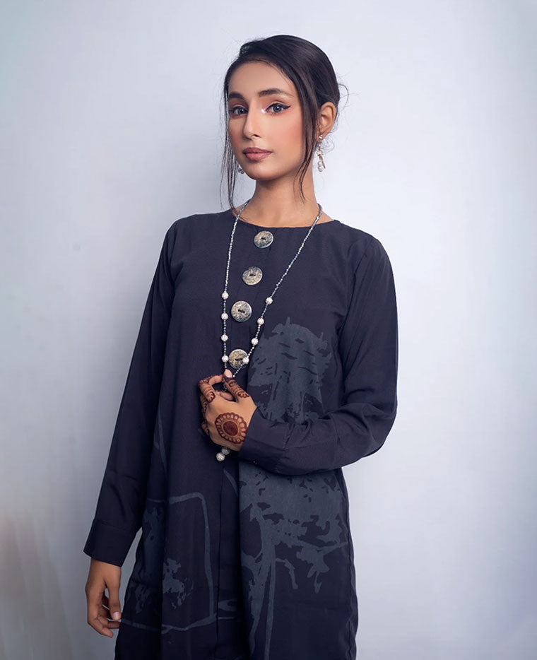 Block Print 2-Piece Suit K-1
