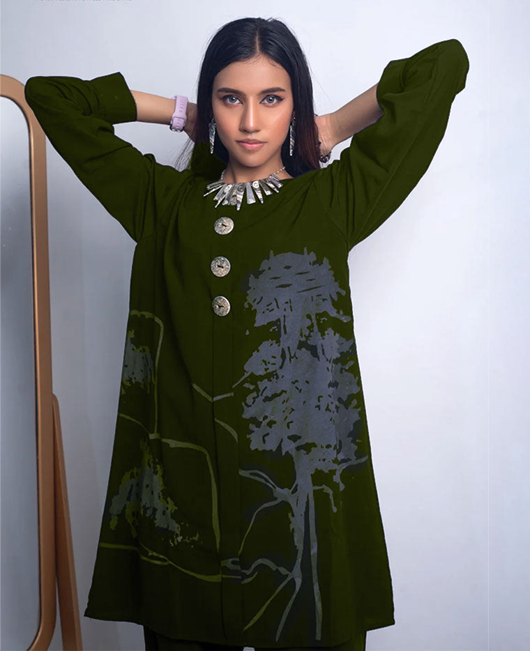 Block Print 2-Piece Suit K-1