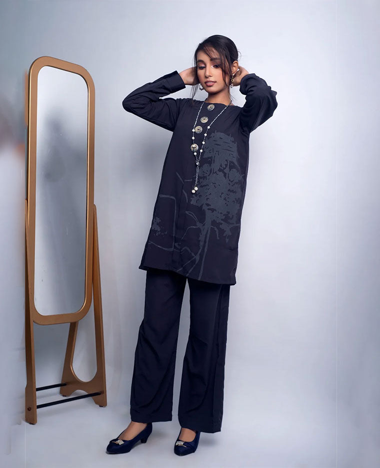 Block Print 2-Piece Suit K-1