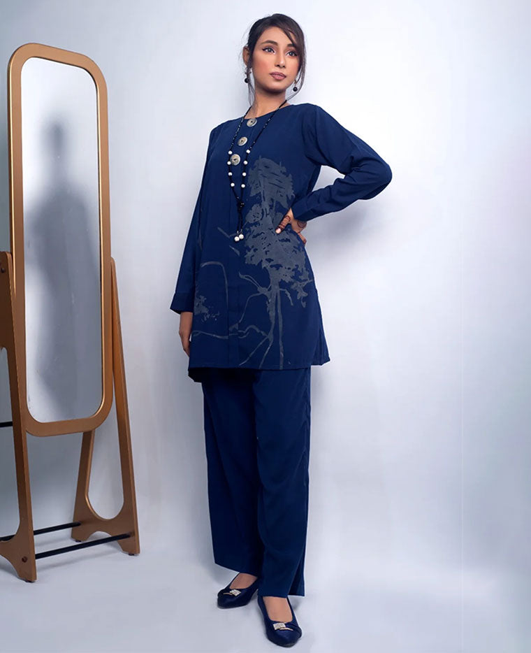 Block Print 2-Piece Suit K-1