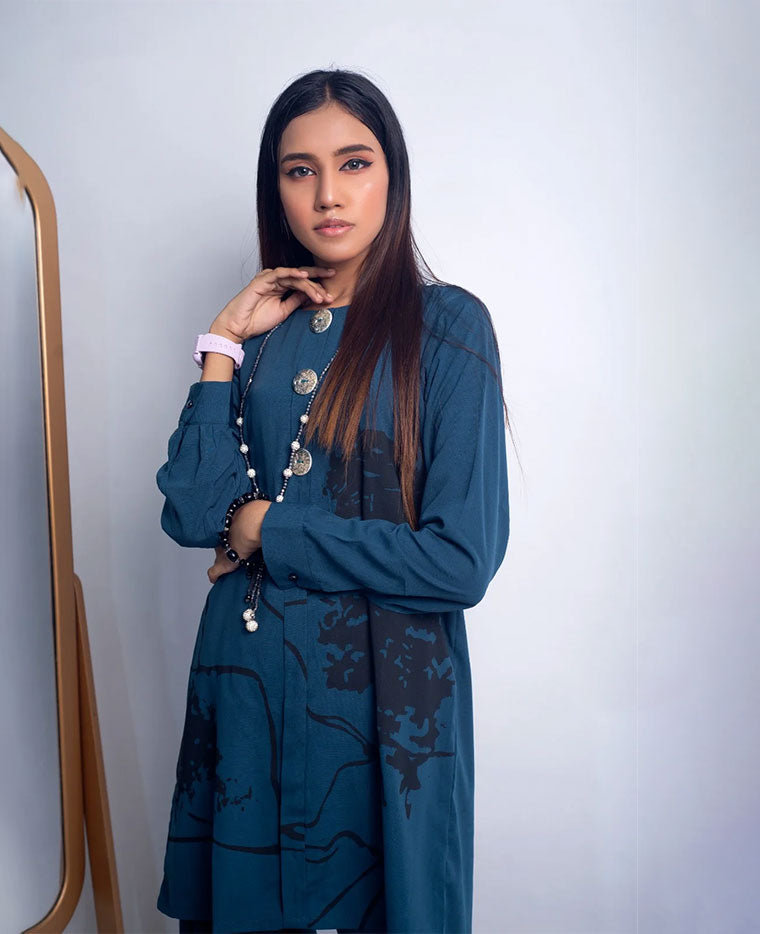 Block Print 2-Piece Suit K-1