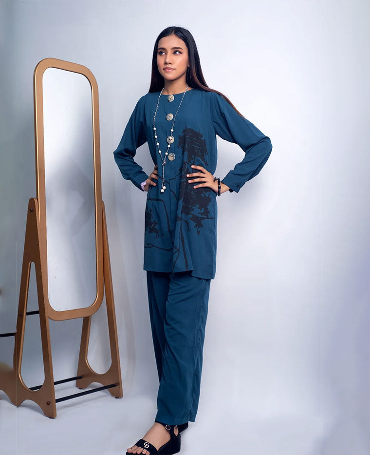 Block Print 2-Piece Suit K-1