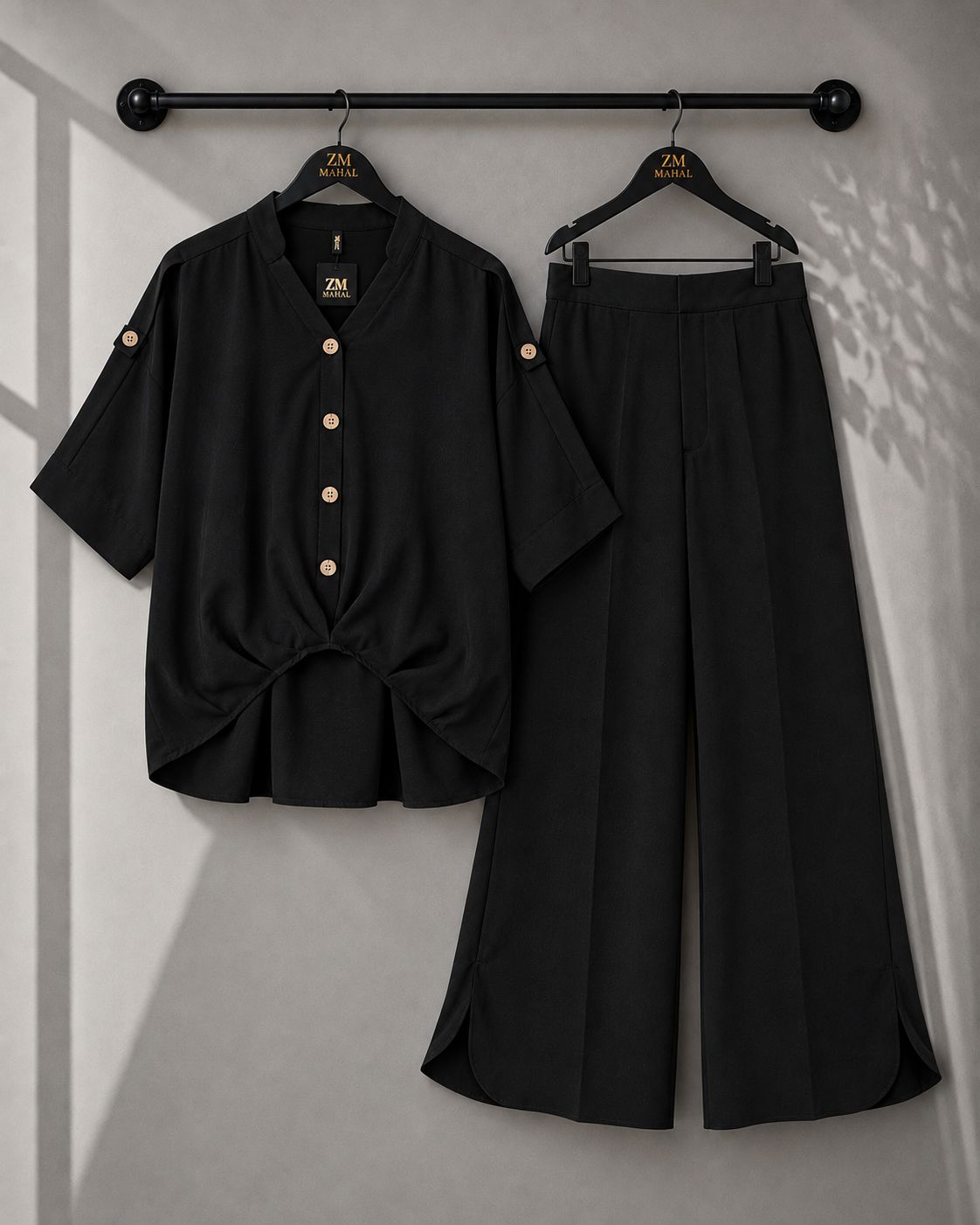 Zümrüt Shirt & Wide-Leg Trouser Co-Ord