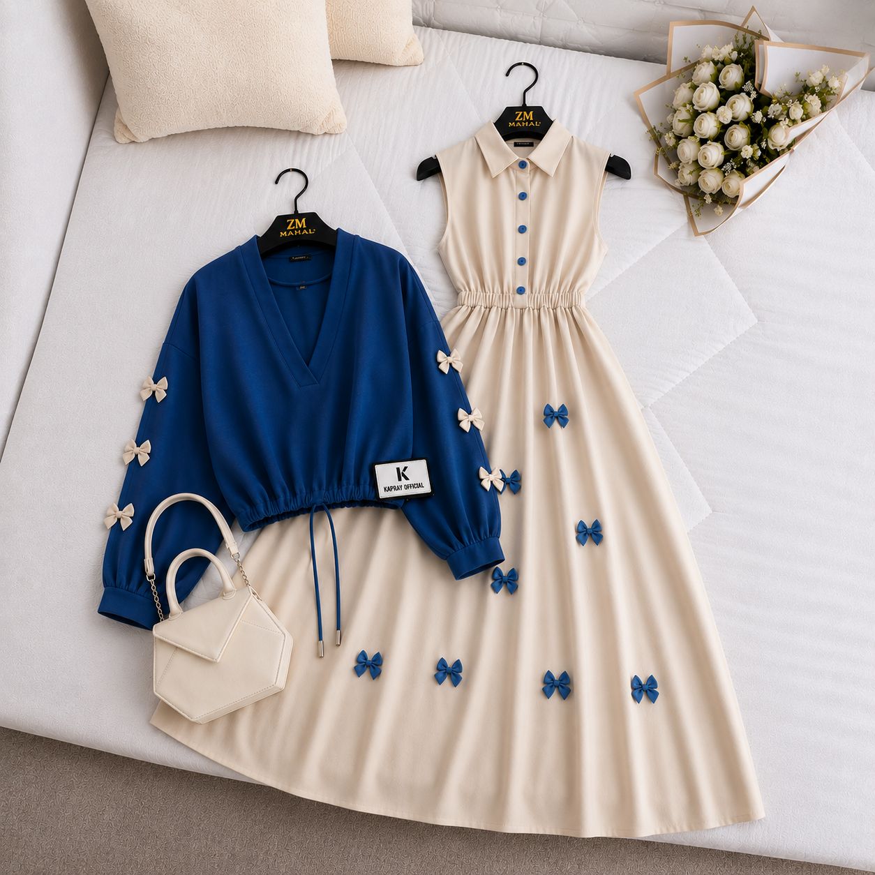 Wine Bow Classic Embellished Maxi