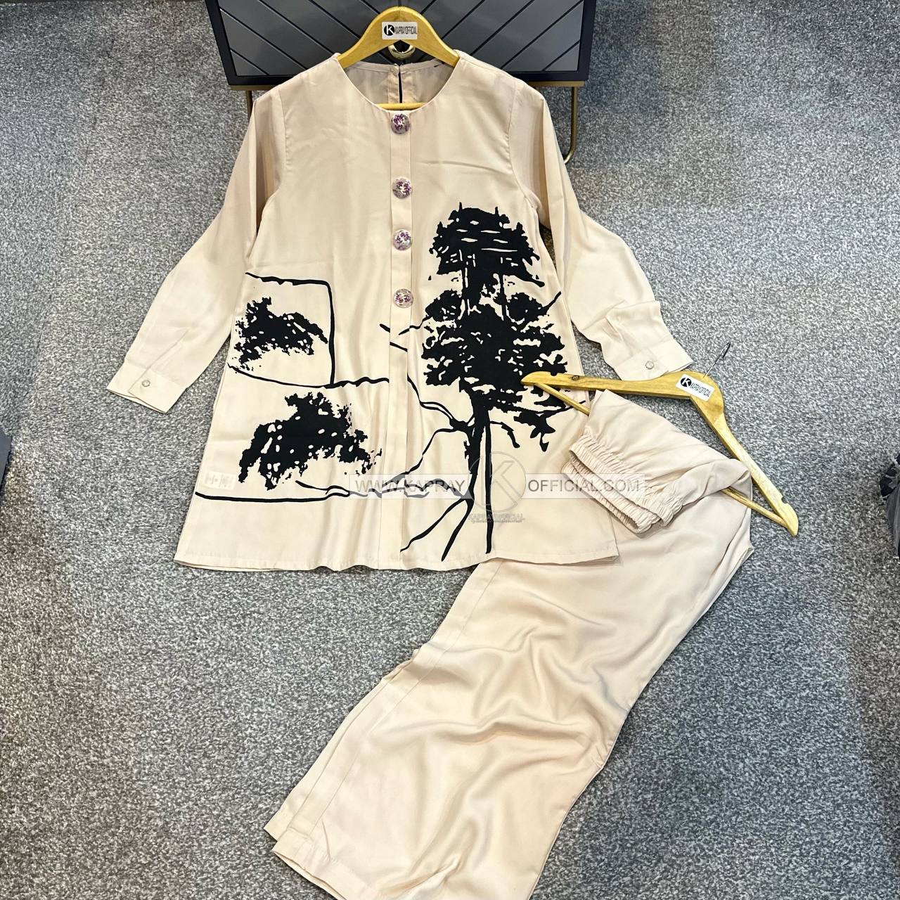 Block Print 2-Piece Suit