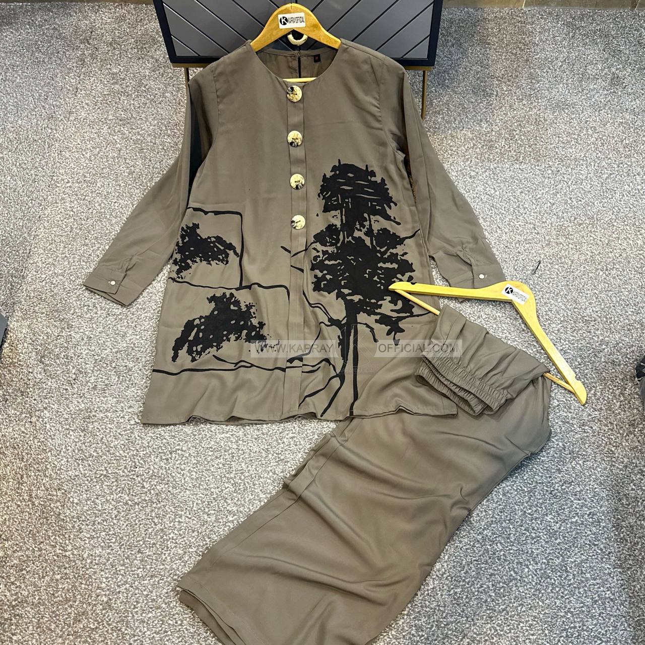 Block Print 2-Piece Suit