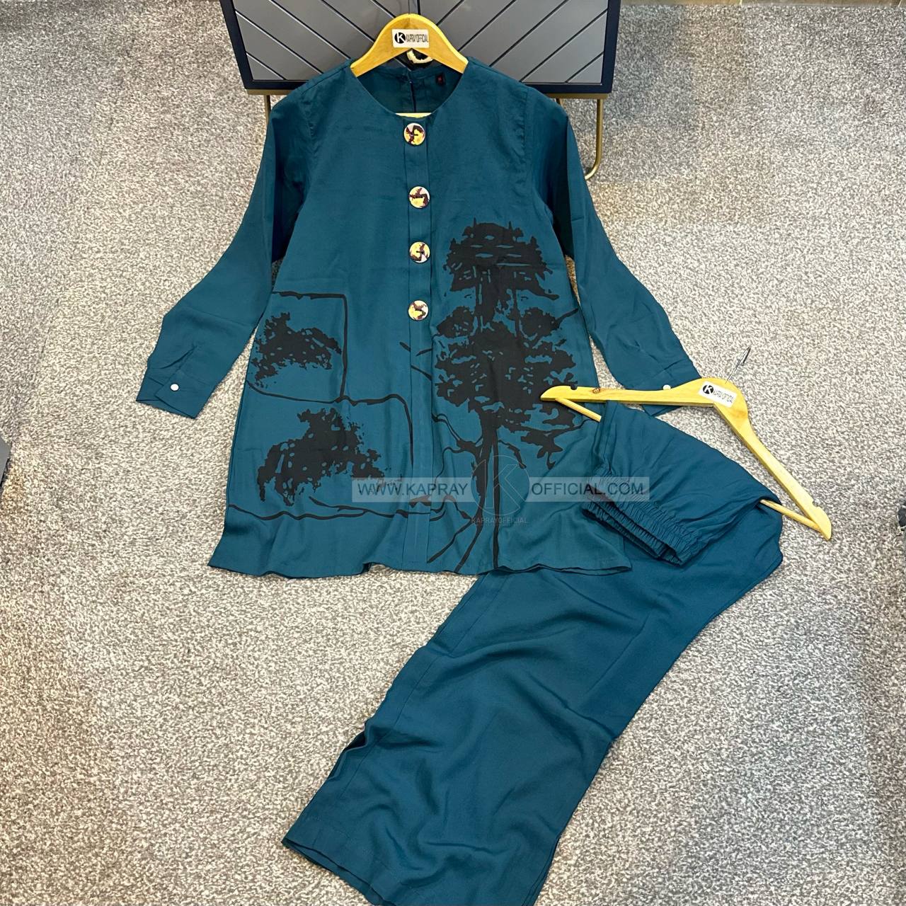 Block Print 2-Piece Suit