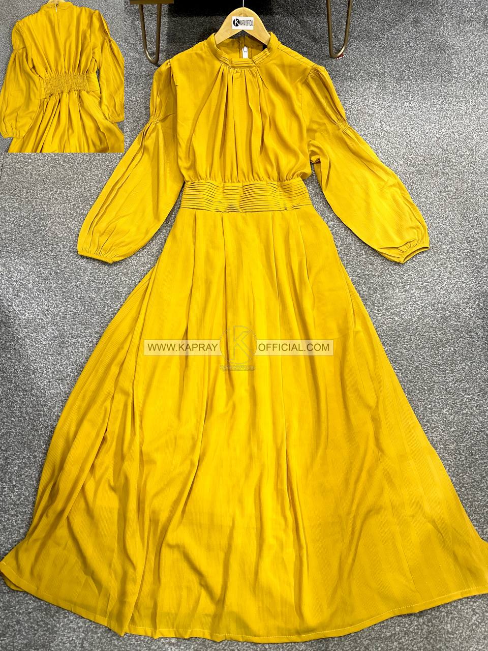 Glitter Frock Casual Wear Balloon Sleeves K-01