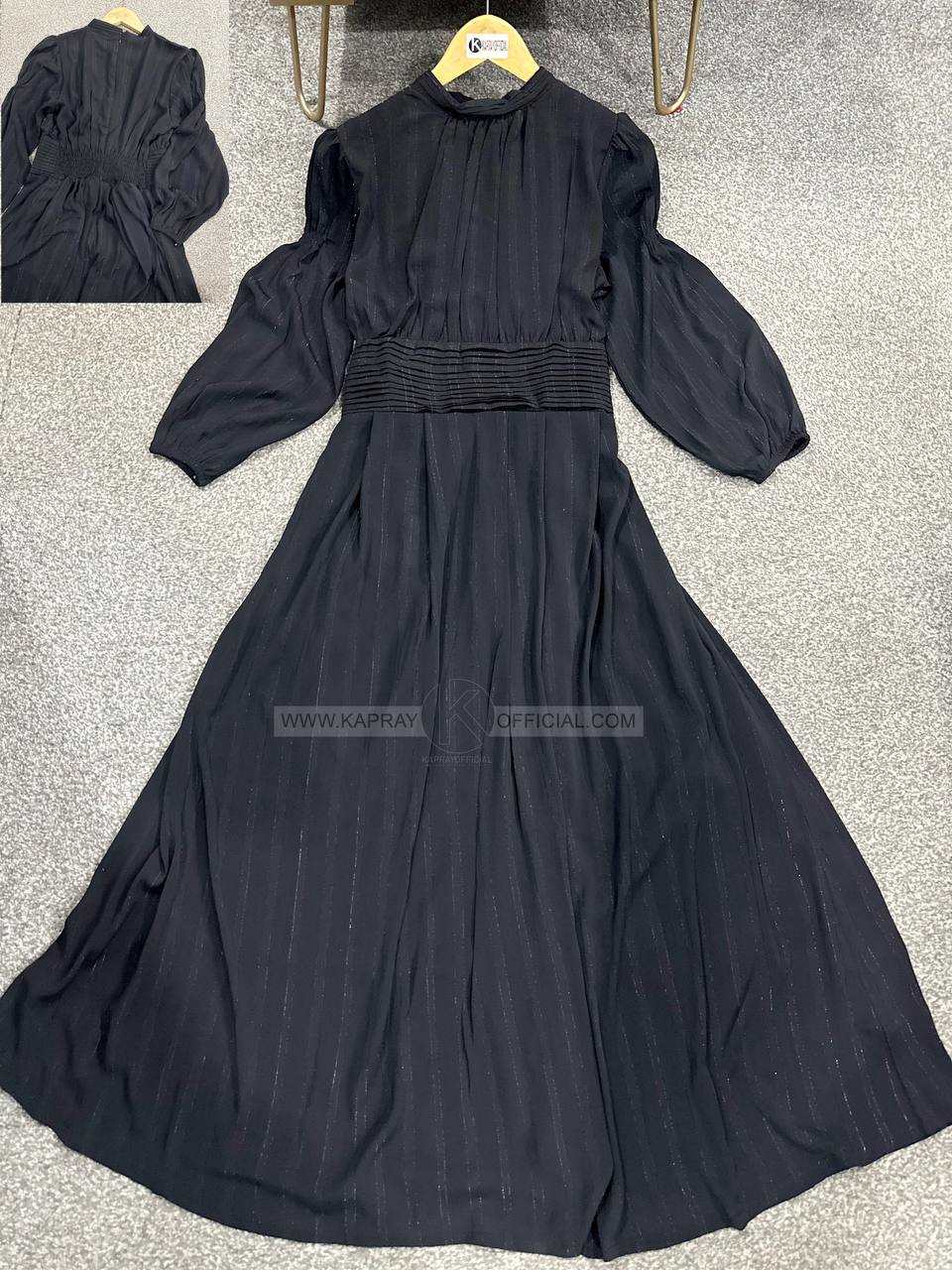 Glitter Frock Casual Wear Balloon Sleeves K-01