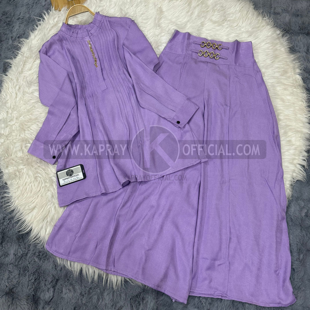 Pleated Top and Flared Flapper Set