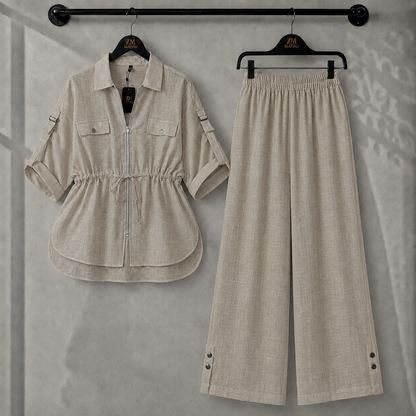 Laleh Turkish Irish Cotton Utility Co-Ord Set | ZM-032