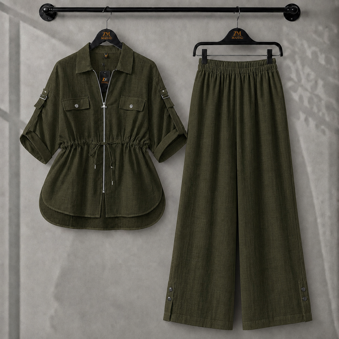 Laleh Turkish Irish Cotton Utility Co-Ord Set | ZM-032