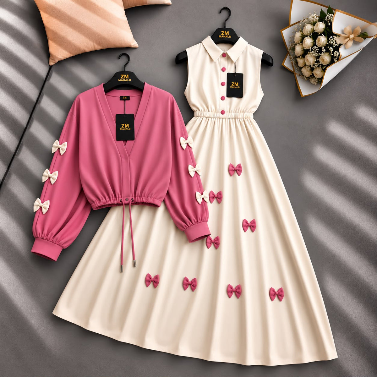Wine Bow Classic Embellished Maxi