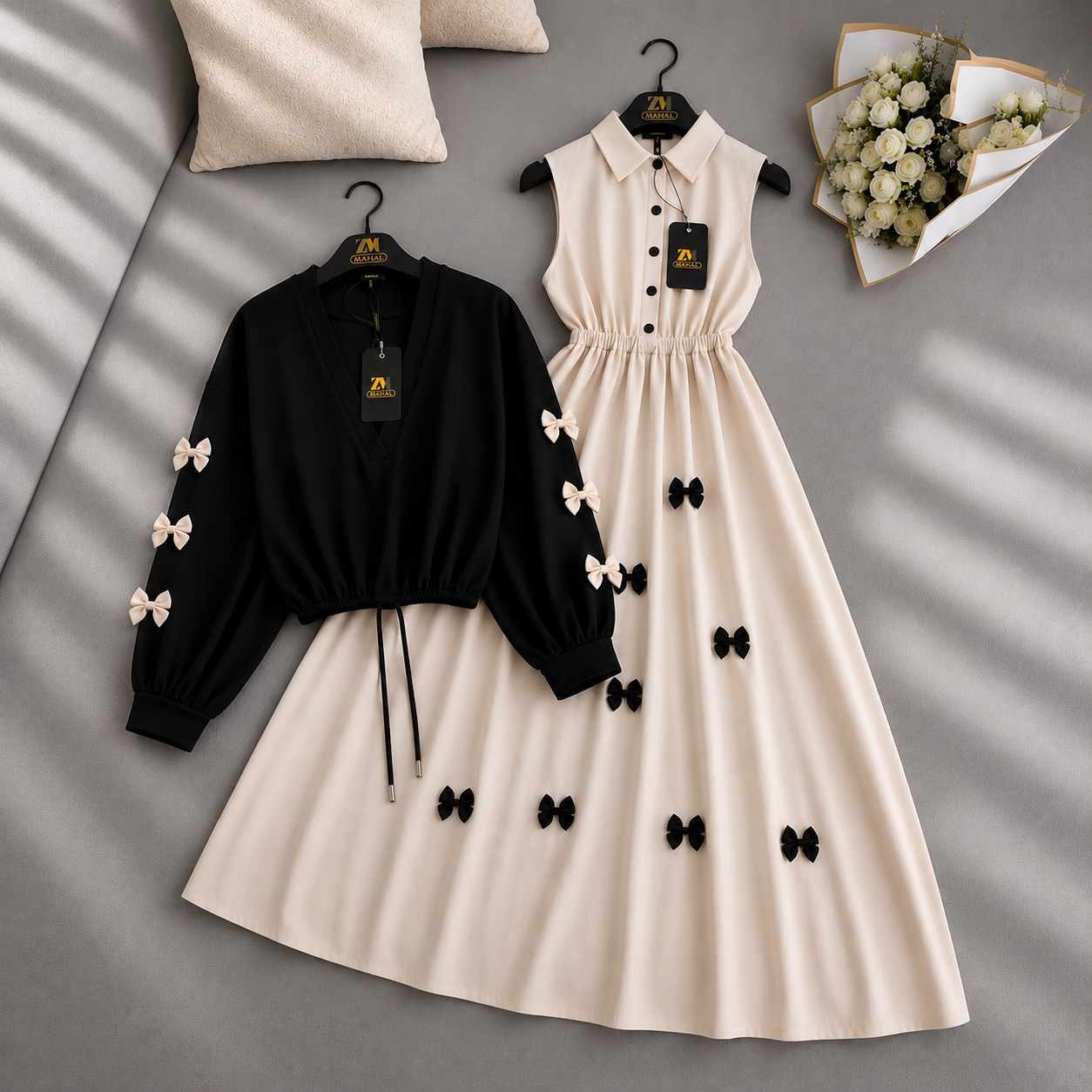 Wine Bow Classic Embellished Maxi