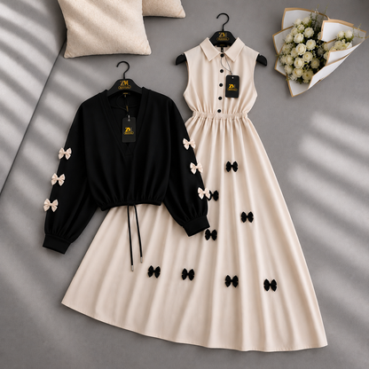 Wine Bow Classic Embellished Maxi