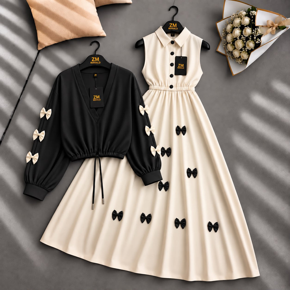Wine Bow Classic Embellished Maxi