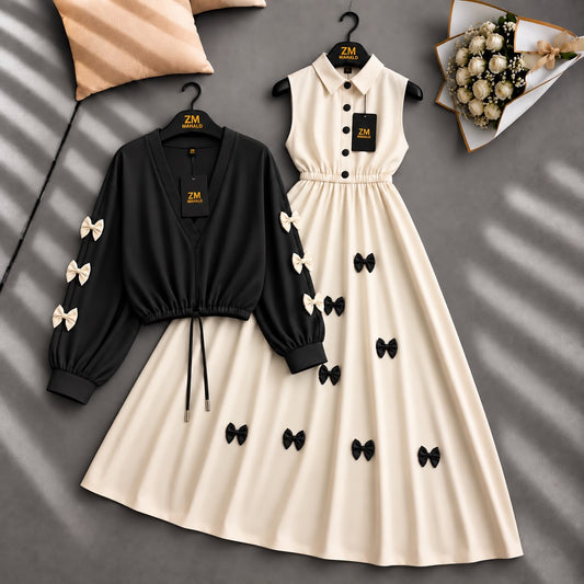 Wine Bow Classic Embellished Maxi
