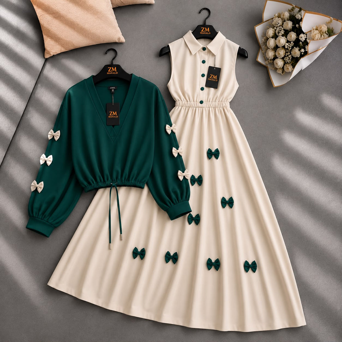 Wine Bow Classic Embellished Maxi