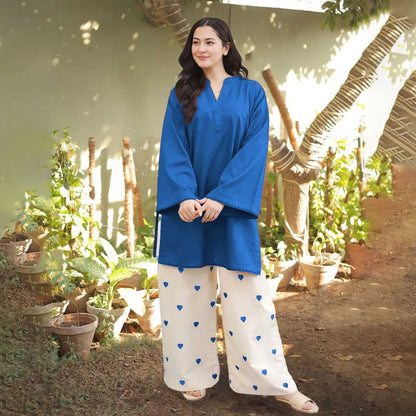Heart Embroidered 2-Piece Set