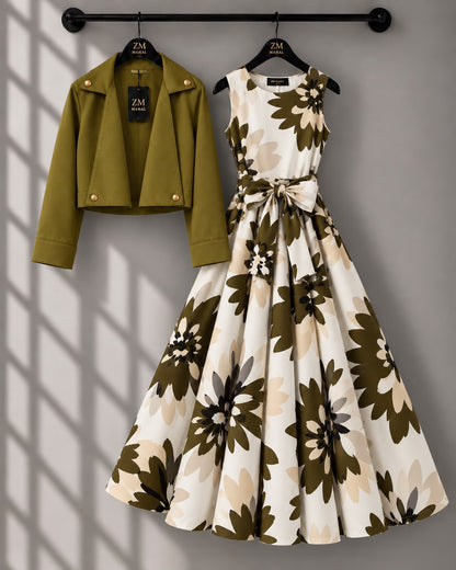 Luxe Bloom Jacket Maxi Set
