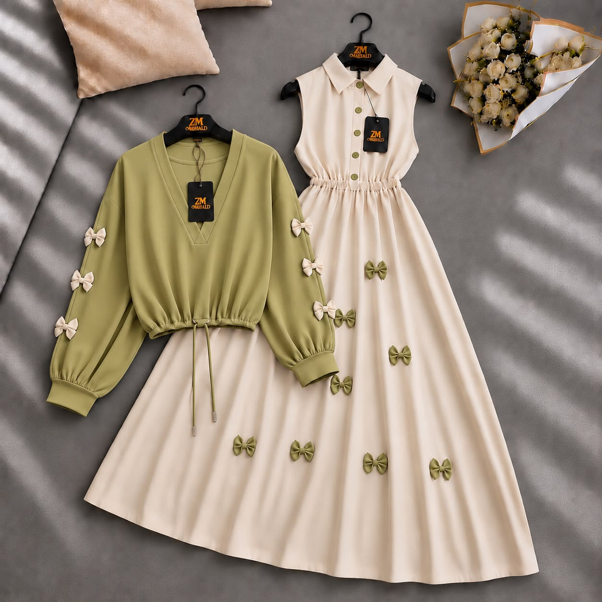 Wine Bow Classic Embellished Maxi