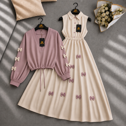 Wine Bow Classic Embellished Maxi