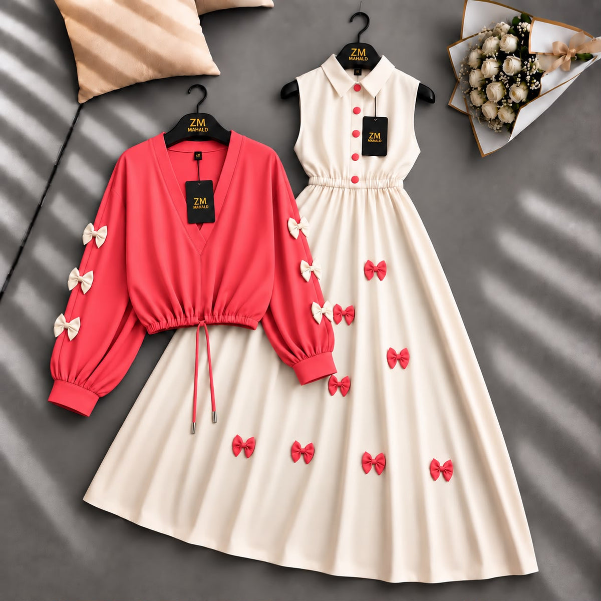 Wine Bow Classic Embellished Maxi