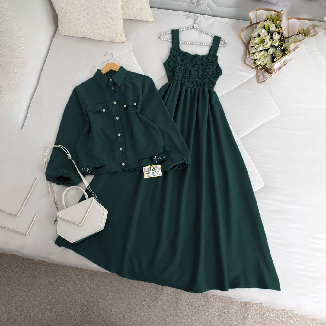 Modest Chic Button Jacket Maxi | ZM-007