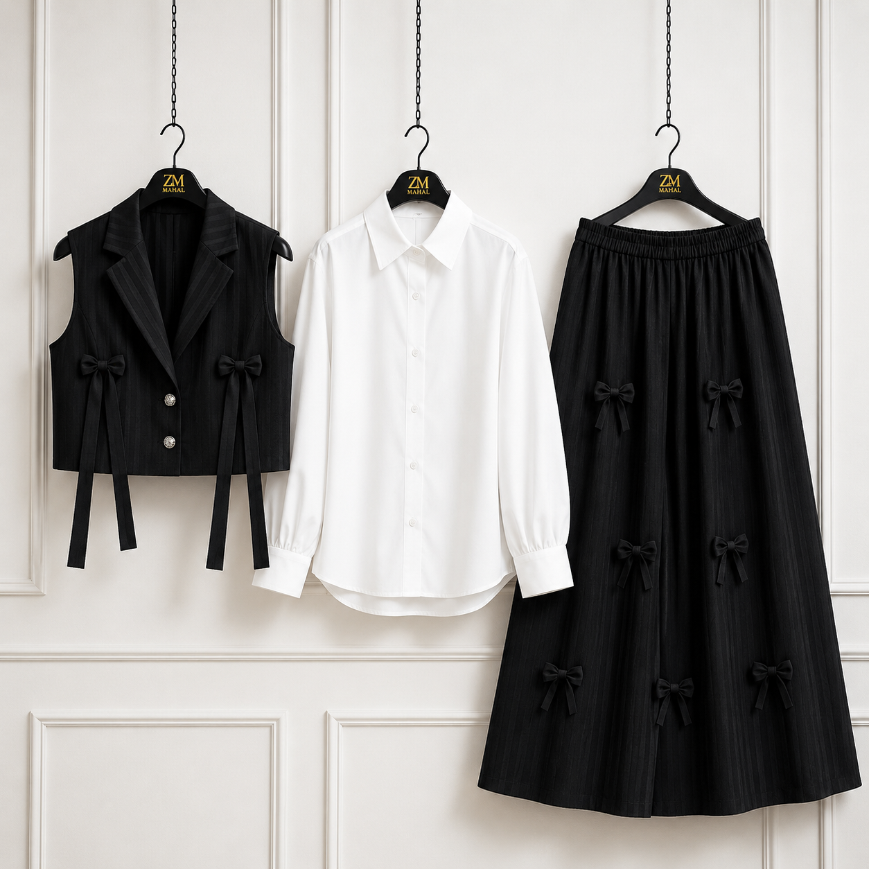 Bow Detail Skirt Set