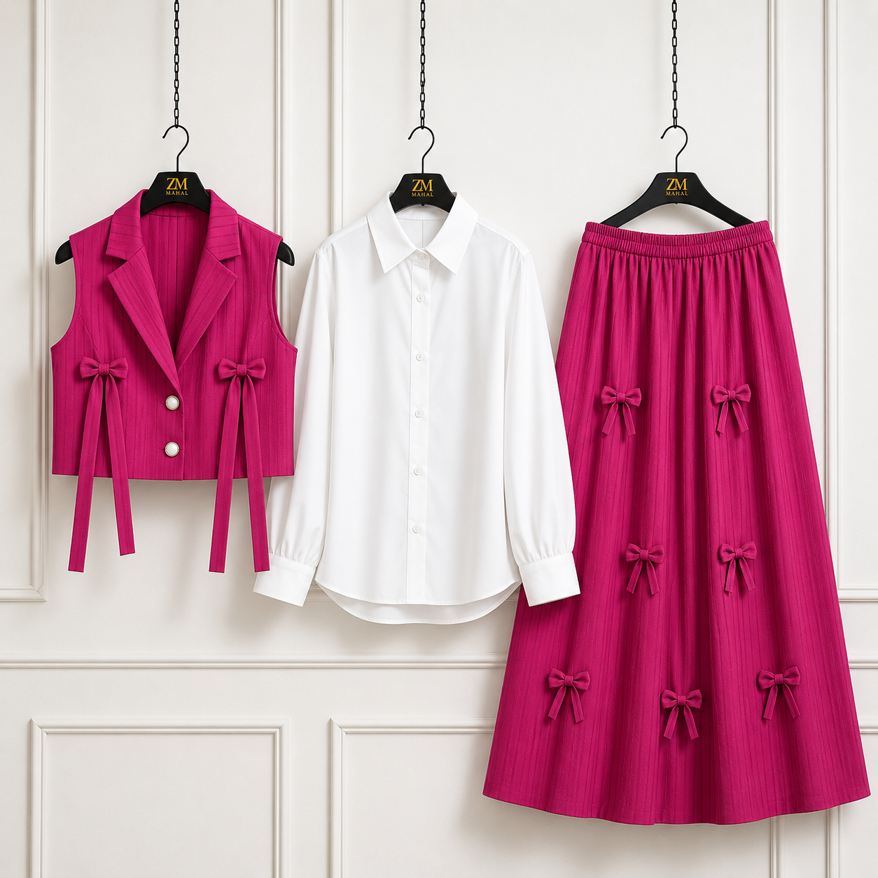 Bow Detail Skirt Set