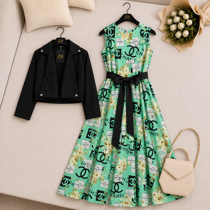 Luxe Bloom Jacket Maxi Set