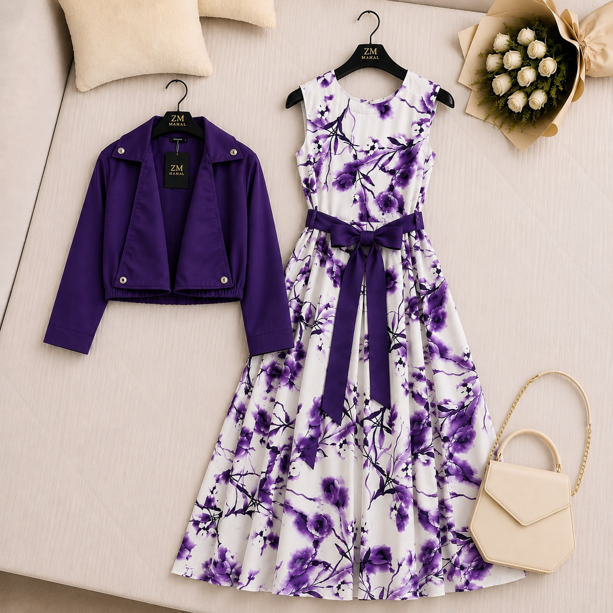 Luxe Bloom Jacket Maxi Set