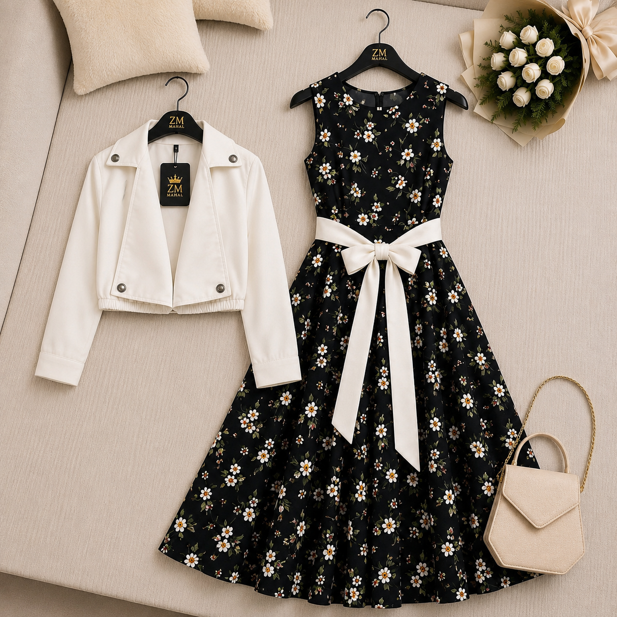 Luxe Bloom Jacket Maxi Set