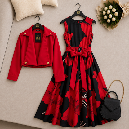 Luxe Bloom Jacket Maxi Set