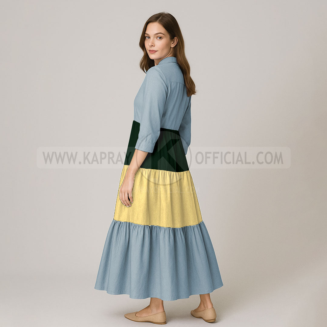 Elegant Multi Color Front Open Abaya FrocK